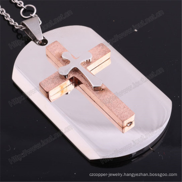 Wholesale Women Simple Stainless Steel Cross Pendant Necklace (IO-st237)